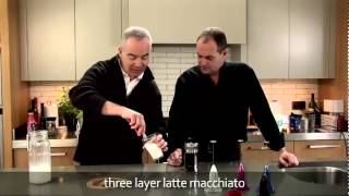 aerolatte  milk frother makes three layer caffè latte macchiato [upl. by Boorman]