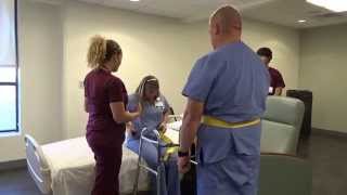 Physical Therapy Transfer Training  How To Transfer From Wheelchair To Bed [upl. by Brick503]