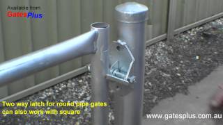 Gate Latch 2 way for round pipe and square [upl. by Ecnatsnok965]