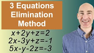 Solving Systems of 3 Equations Elimination [upl. by Jonathon]