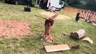 A fabulous range of wooden sculpture at Caerleon festival 2024 [upl. by Atinar361]