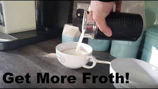 How to Get More Froth from Your Nespresso Coffee Aeroccino  Nespresso tips and help [upl. by Yumuk]