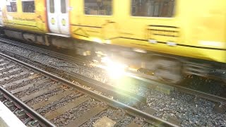 Merseyrail 507 009 making arcs at Birkdale station [upl. by Herschel]