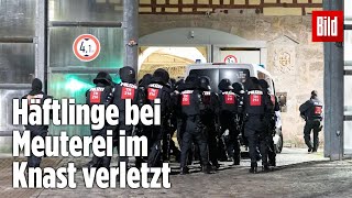 Gefängnismeuterei Polizei stürmt Knast in Thüringen  JVA Untermaßfeld [upl. by Kinimod474]